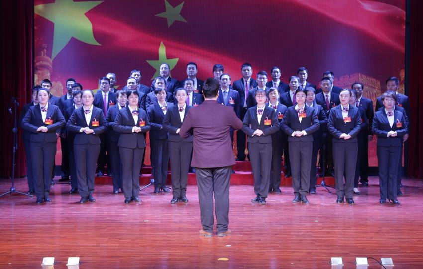 广发手机网2019年度工作动员大会---大合唱《团结就是力量》、《我爱你中国》